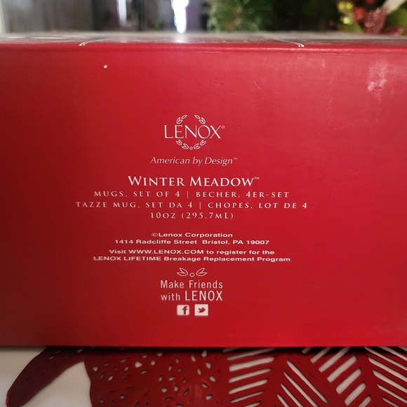 Lenox Winter Meadow set of 4 mugs - Picture 6 of 6